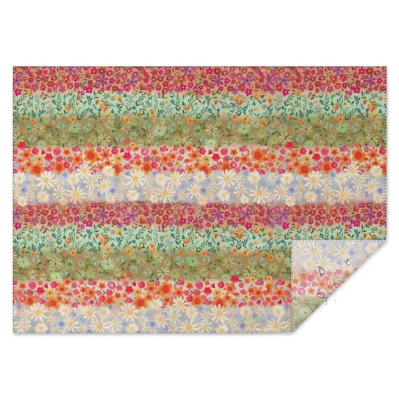Pioneer Flower Floral Print Pattern Rectangle Tablecloth 60"x84",Waterproof Polyester Rectangle Table Cloth, Wipeable Spillproof Polyester Tablecloth for Dining, Camping, Indoor and Outdoor