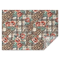 Pioneer Flower Floral Print Pattern Rectangle Tablecloth 60"x84",Waterproof Polyester Rectangle Table Cloth, Wipeable Spillproof Polyester Tablecloth for Dining, Camping, Indoor and Outdoor