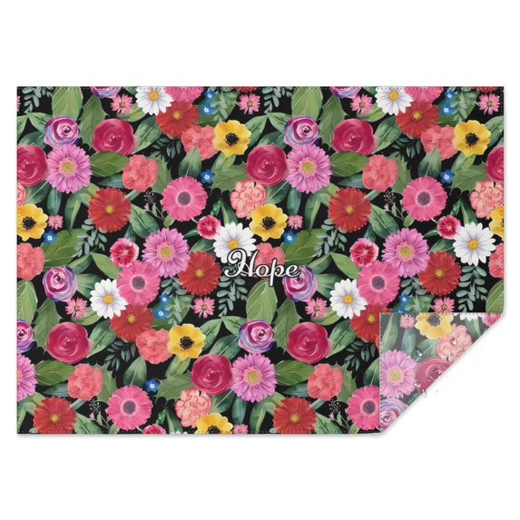 Pioneer Flower Floral Print Pattern Rectangle Tablecloth 60"x84",Waterproof Polyester Rectangle Table Cloth, Wipeable Spillproof Polyester Tablecloth for Dining, Camping, Indoor and Outdoor