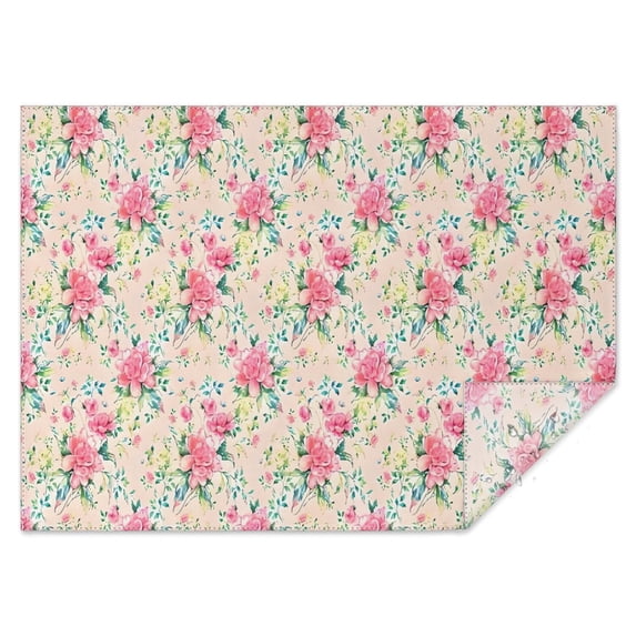 Pioneer Flower Floral Print Pattern Rectangle Tablecloth 60"x84",Waterproof Polyester Rectangle Table Cloth, Wipeable Spillproof Polyester Tablecloth for Dining, Camping, Indoor and Outdoor