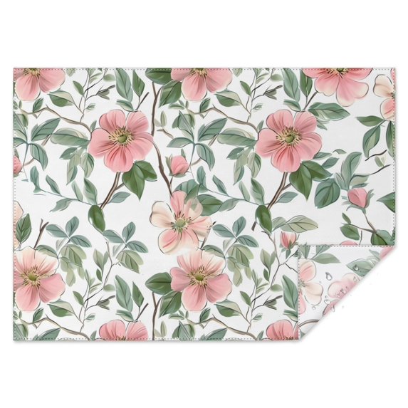 Pioneer Flower Floral Print Pattern Rectangle Tablecloth 60"x84",Waterproof Polyester Rectangle Table Cloth, Wipeable Spillproof Polyester Tablecloth for Dining, Camping, Indoor and Outdoor