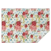 Pioneer Flower Floral Print Pattern Rectangle Tablecloth 60"x84",Waterproof Polyester Rectangle Table Cloth, Wipeable Spillproof Polyester Tablecloth for Dining, Camping, Indoor and Outdoor