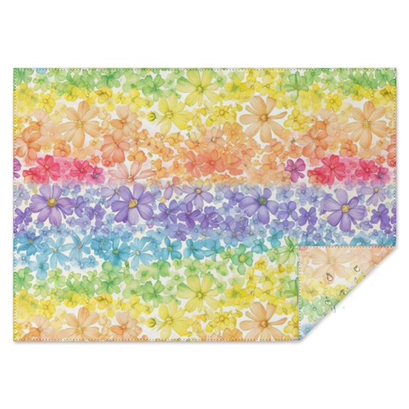 Pioneer Flower Floral Print Pattern Rectangle Tablecloth 60"x84",Waterproof Polyester Rectangle Table Cloth, Wipeable Spillproof Polyester Tablecloth for Dining, Camping, Indoor and Outdoor