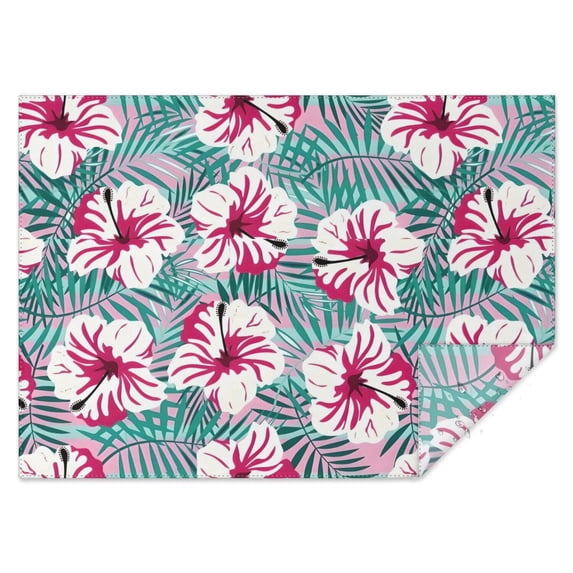 Pioneer Flower Floral Print Pattern Rectangle Tablecloth 60"x84",Waterproof Polyester Rectangle Table Cloth, Wipeable Spillproof Polyester Tablecloth for Dining, Camping, Indoor and Outdoor