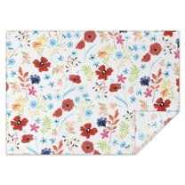 Pioneer Flower Floral Print Pattern Rectangle Tablecloth 60"x84",Waterproof Polyester Rectangle Table Cloth, Wipeable Spillproof Polyester Tablecloth for Dining, Camping, Indoor and Outdoor