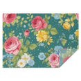 thumbnail image 1 of Pioneer Flower Floral Print Pattern Rectangle Tablecloth 60"x84",Waterproof Polyester Rectangle Table Cloth, Wipeable Spillproof Polyester Tablecloth for Dining, Camping, Indoor and Outdoor, 1 of 5