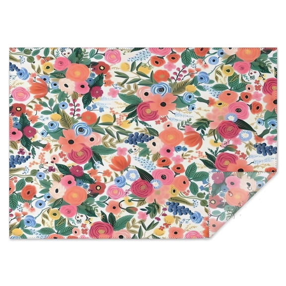 Pioneer Flower Floral Print Pattern Rectangle Tablecloth 60"x84",Waterproof Polyester Rectangle Table Cloth, Wipeable Spillproof Polyester Tablecloth for Dining, Camping, Indoor and Outdoor