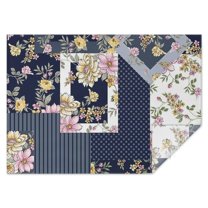 Pioneer Flower Floral Print Pattern Rectangle Tablecloth 60"x84",Waterproof Polyester Rectangle Table Cloth, Wipeable Spillproof Polyester Tablecloth for Dining, Camping, Indoor and Outdoor