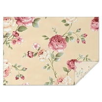 Pioneer Flower Floral Print Pattern Rectangle Tablecloth 60"x84",Waterproof Polyester Rectangle Table Cloth, Wipeable Spillproof Polyester Tablecloth for Dining, Camping, Indoor and Outdoor