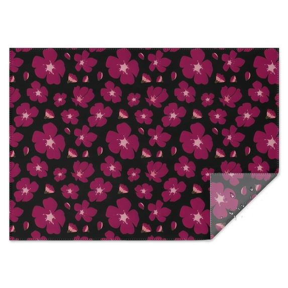 Pioneer Flower Floral Print Pattern Rectangle Tablecloth 60"x84",Waterproof Polyester Rectangle Table Cloth, Wipeable Spillproof Polyester Tablecloth for Dining, Camping, Indoor and Outdoor