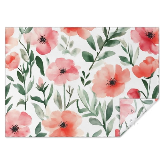 Pioneer Flower Floral Print Pattern Rectangle Tablecloth 60"x84",Waterproof Polyester Rectangle Table Cloth, Wipeable Spillproof Polyester Tablecloth for Dining, Camping, Indoor and Outdoor
