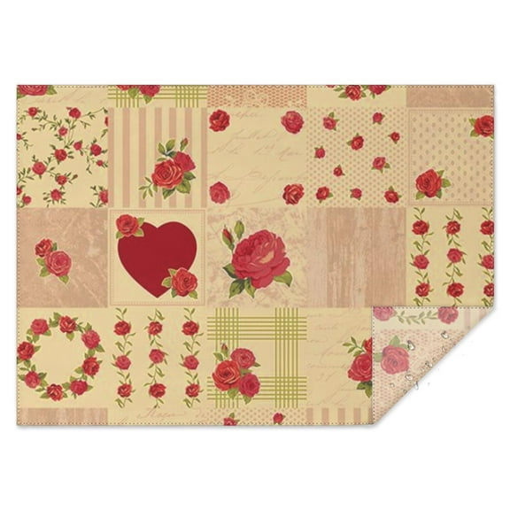 Pioneer Flower Floral Print Pattern Rectangle Tablecloth 60"x84",Waterproof Polyester Rectangle Table Cloth, Wipeable Spillproof Polyester Tablecloth for Dining, Camping, Indoor and Outdoor