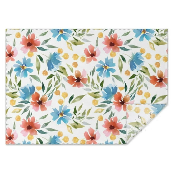 Pioneer Flower Floral Print Pattern Rectangle Tablecloth 60"x84",Waterproof Polyester Rectangle Table Cloth, Wipeable Spillproof Polyester Tablecloth for Dining, Camping, Indoor and Outdoor