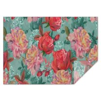 Pioneer Flower Floral Print Pattern Rectangle Tablecloth 60"x84",Waterproof Polyester Rectangle Table Cloth, Wipeable Spillproof Polyester Tablecloth for Dining, Camping, Indoor and Outdoor