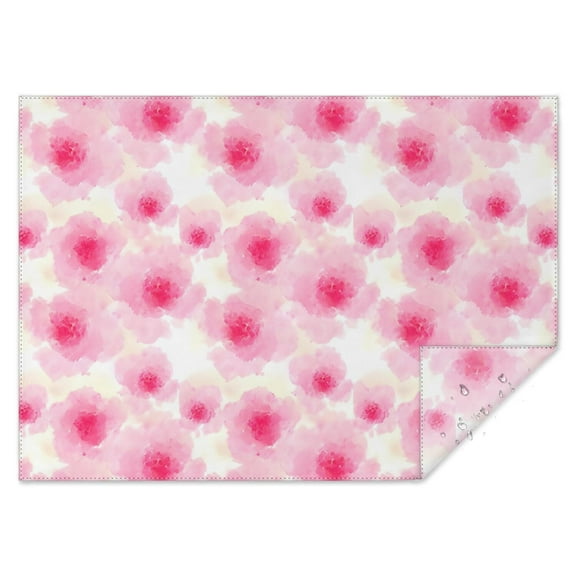 Pioneer Flower Floral Print Pattern Rectangle Tablecloth 60"x84",Waterproof Polyester Rectangle Table Cloth, Wipeable Spillproof Polyester Tablecloth for Dining, Camping, Indoor and Outdoor