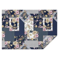 Pioneer Flower Floral Print Pattern Rectangle Tablecloth 60"x84",Waterproof Polyester Rectangle Table Cloth, Wipeable Spillproof Polyester Tablecloth for Dining, Camping, Indoor and Outdoor