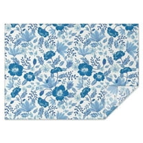 Pioneer Flower Floral Print Pattern Rectangle Tablecloth 60"x84",Waterproof Polyester Rectangle Table Cloth, Wipeable Spillproof Polyester Tablecloth for Dining, Camping, Indoor and Outdoor