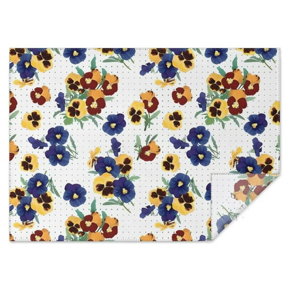 Pioneer Flower Floral Print Pattern Rectangle Tablecloth 60"x84",Waterproof Polyester Rectangle Table Cloth, Wipeable Spillproof Polyester Tablecloth for Dining, Camping, Indoor and Outdoor
