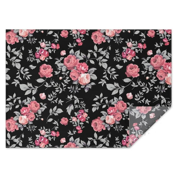 Pioneer Flower Floral Print Pattern Rectangle Tablecloth 60"x84",Waterproof Polyester Rectangle Table Cloth, Wipeable Spillproof Polyester Tablecloth for Dining, Camping, Indoor and Outdoor