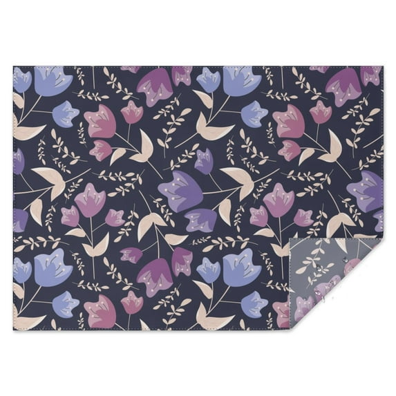 Pioneer Flower Floral Print Pattern Rectangle Tablecloth 60"x84",Waterproof Polyester Rectangle Table Cloth, Wipeable Spillproof Polyester Tablecloth for Dining, Camping, Indoor and Outdoor