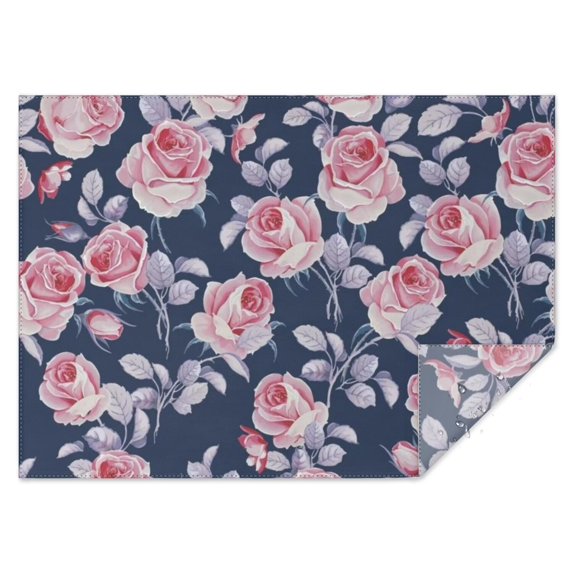 Pioneer Flower Floral Print Pattern Rectangle Tablecloth 60"x84",Waterproof Polyester Rectangle Table Cloth, Wipeable Spillproof Polyester Tablecloth for Dining, Camping, Indoor and Outdoor