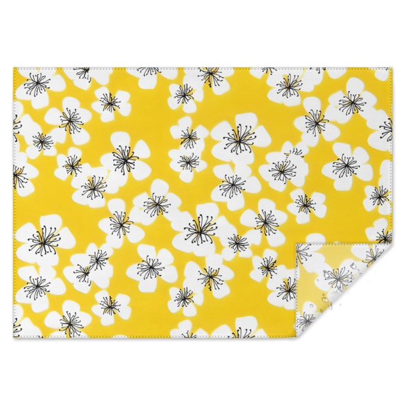 Pioneer Flower Floral Print Pattern Rectangle Tablecloth 60"x84",Waterproof Polyester Rectangle Table Cloth, Wipeable Spillproof Polyester Tablecloth for Dining, Camping, Indoor and Outdoor