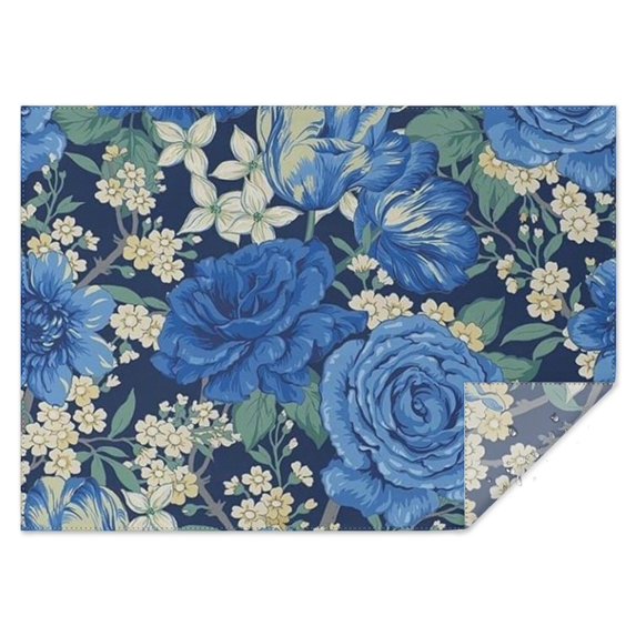 Pioneer Flower Floral Print Pattern Rectangle Tablecloth 60"x84",Waterproof Polyester Rectangle Table Cloth, Wipeable Spillproof Polyester Tablecloth for Dining, Camping, Indoor and Outdoor