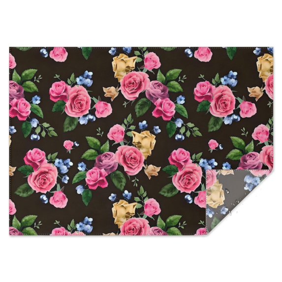 Pioneer Flower Floral Print Pattern Rectangle Tablecloth 60"x84",Waterproof Polyester Rectangle Table Cloth, Wipeable Spillproof Polyester Tablecloth for Dining, Camping, Indoor and Outdoor