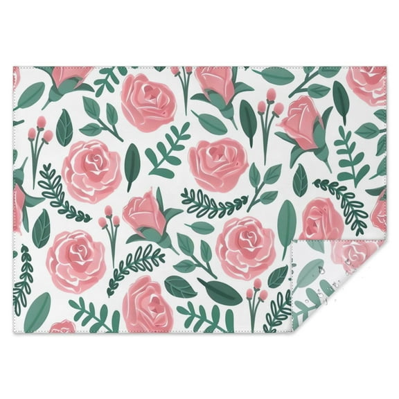 Pioneer Flower Floral Print Pattern Rectangle Tablecloth 60"x84",Waterproof Polyester Rectangle Table Cloth, Wipeable Spillproof Polyester Tablecloth for Dining, Camping, Indoor and Outdoor