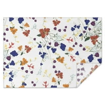 Pioneer Flower Floral Print Pattern Rectangle Tablecloth 60"x84",Waterproof Polyester Rectangle Table Cloth, Wipeable Spillproof Polyester Tablecloth for Dining, Camping, Indoor and Outdoor