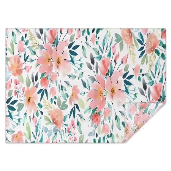 Pioneer Flower Floral Print Pattern Rectangle Tablecloth 60"x84",Waterproof Polyester Rectangle Table Cloth, Wipeable Spillproof Polyester Tablecloth for Dining, Camping, Indoor and Outdoor