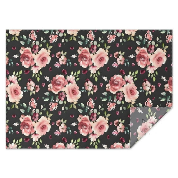 Pioneer Flower Floral Print Pattern Rectangle Tablecloth 60"x84",Waterproof Polyester Rectangle Table Cloth, Wipeable Spillproof Polyester Tablecloth for Dining, Camping, Indoor and Outdoor