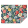 thumbnail image 1 of Pioneer Flower Floral Print Pattern Rectangle Tablecloth 60"x84",Waterproof Polyester Rectangle Table Cloth, Wipeable Spillproof Polyester Tablecloth for Dining, Camping, Indoor and Outdoor, 1 of 5