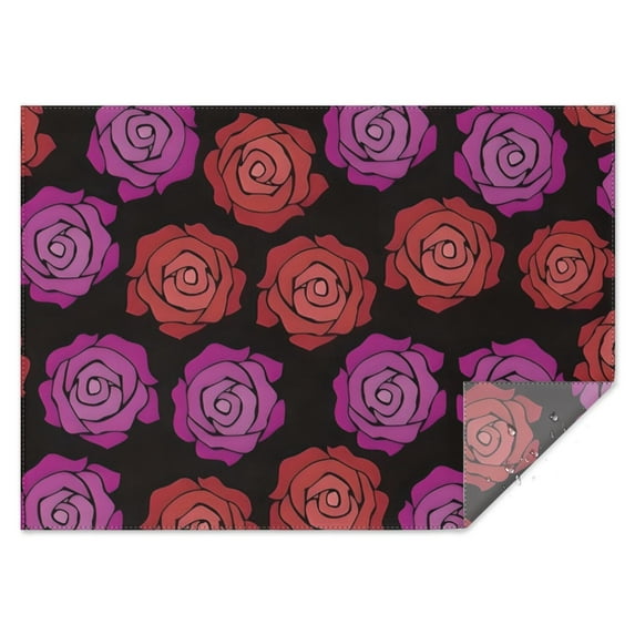 Pioneer Flower Floral Print Pattern Rectangle Tablecloth 60"x84",Waterproof Polyester Rectangle Table Cloth, Wipeable Spillproof Polyester Tablecloth for Dining, Camping, Indoor and Outdoor