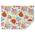 thumbnail image 1 of Pioneer Flower Floral Print Pattern Rectangle Tablecloth 60"x84", Waterproof Polyester Table Cloth, Wipeable Spillproof for Dining Camping Indoor Outdoor, 1 of 5
