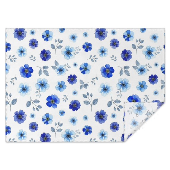 Pioneer Flower Floral Print Pattern Rectangle Tablecloth 60"x84", Waterproof Polyester Table Cloth, Wipeable Spillproof for Dining Camping Indoor Outdoor