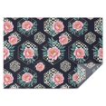 thumbnail image 1 of Pioneer Flower Floral Print Pattern Rectangle Tablecloth 60"x84", Waterproof Polyester Table Cloth, Wipeable Spillproof for Dining Camping Indoor Outdoor, 1 of 5