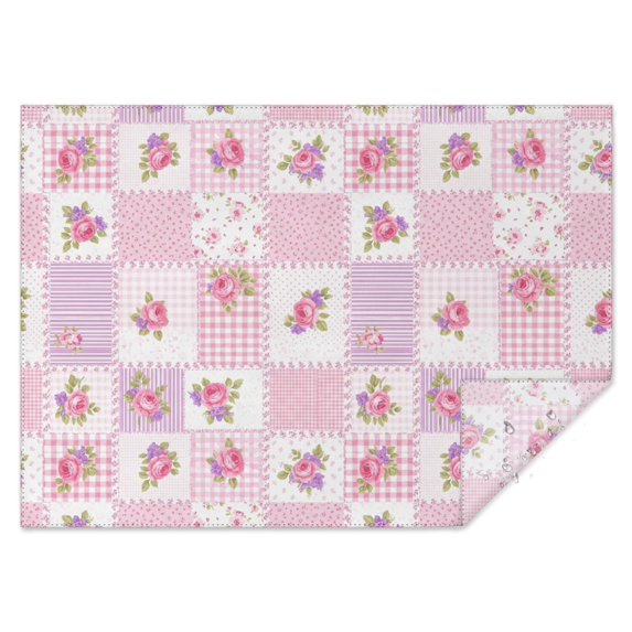 Pioneer Flower Floral Print Pattern Rectangle Tablecloth 60"x84", Waterproof Polyester Table Cloth, Wipeable Spillproof for Dining Camping Indoor Outdoor