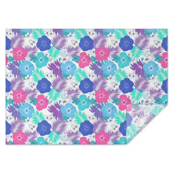 Pioneer Flower Floral Print Pattern Rectangle Tablecloth 60"x84", Waterproof Polyester Table Cloth, Wipeable Spillproof for Dining Camping Indoor Outdoor