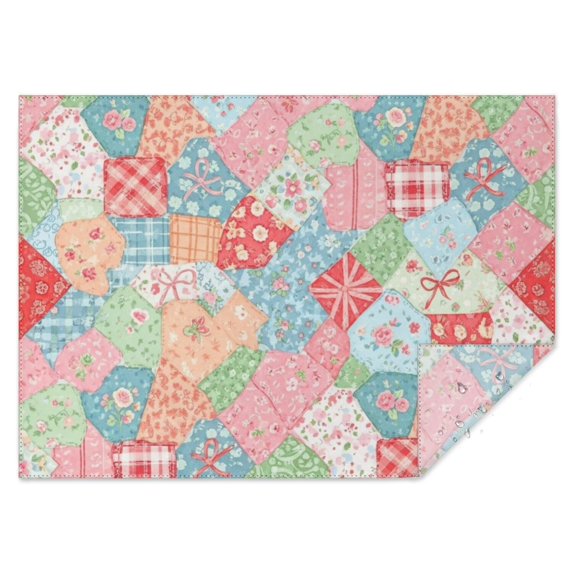 Pioneer Flower Floral Print Pattern Rectangle Tablecloth 60"x84", Waterproof Polyester Table Cloth, Wipeable Spillproof for Dining Camping Indoor Outdoor
