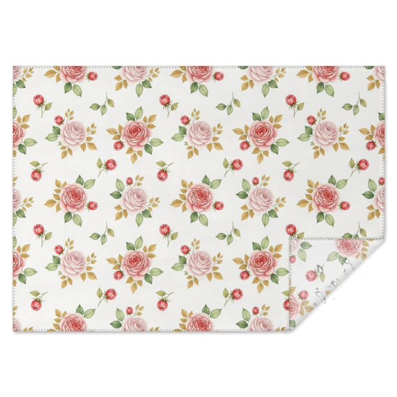 Pioneer Flower Floral Print Pattern Rectangle Tablecloth 60"x84", Waterproof Polyester Table Cloth, Wipeable Spillproof for Dining Camping Indoor Outdoor