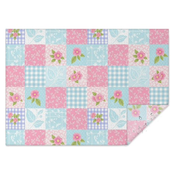 Pioneer Flower Floral Print Pattern Rectangle Tablecloth 60"x84", Waterproof Polyester Table Cloth, Wipeable Spillproof for Dining Camping Indoor Outdoor