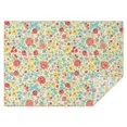 thumbnail image 1 of Pioneer Flower Floral Print Pattern Rectangle Tablecloth 60"x84", Waterproof Polyester Table Cloth, Wipeable Spillproof for Dining Camping Indoor Outdoor, 1 of 5
