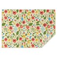 thumbnail image 1 of Pioneer Flower Floral Print Pattern Rectangle Tablecloth 60"x84", Waterproof Polyester Table Cloth, Wipeable Spillproof for Dining Camping Indoor Outdoor, 1 of 5