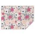 thumbnail image 1 of Pioneer Flower Floral Print Pattern Rectangle Tablecloth 60"x84", Waterproof Polyester Table Cloth, Wipeable Spillproof for Dining Camping Indoor Outdoor, 1 of 5