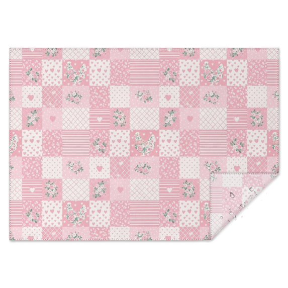 Pioneer Flower Floral Print Pattern Rectangle Tablecloth 60"x84", Waterproof Polyester Table Cloth, Wipeable Spillproof for Dining Camping Indoor Outdoor