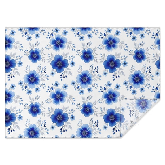 Pioneer Flower Floral Print Pattern Rectangle Tablecloth 60"x84", Waterproof Polyester Table Cloth, Wipeable Spillproof for Dining Camping Indoor Outdoor