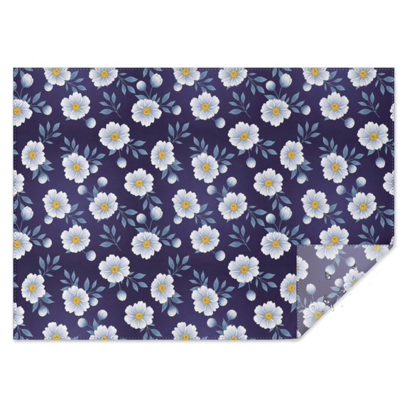 Pioneer Flower Floral Print Pattern Rectangle Tablecloth 60"x84", Waterproof Polyester Table Cloth, Wipeable Spillproof for Dining Camping Indoor Outdoor