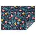 thumbnail image 1 of Pioneer Flower Floral Print Pattern Rectangle Tablecloth 60"x84", Waterproof Polyester Table Cloth, Wipeable Spillproof for Dining Camping Indoor Outdoor, 1 of 5