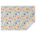 thumbnail image 1 of Pioneer Flower Floral Print Pattern Rectangle Tablecloth 60"x84", Waterproof Polyester Table Cloth, Wipeable Spillproof for Dining Camping Indoor Outdoor, 1 of 5